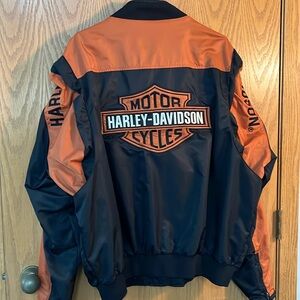 Harley-Davidson Orange and Black Jacket
